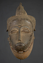 Masque Baoulé de Côte d'Ivoire de 44 cm