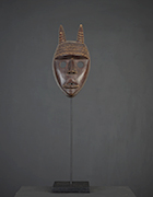Masque Dan de Côte d'Ivoire de 27 cm