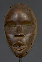 Masque Dan de Côte d'Ivoire de 21 cm