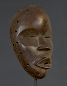 Masque Dan de Côte d'Ivoire de 21 cm